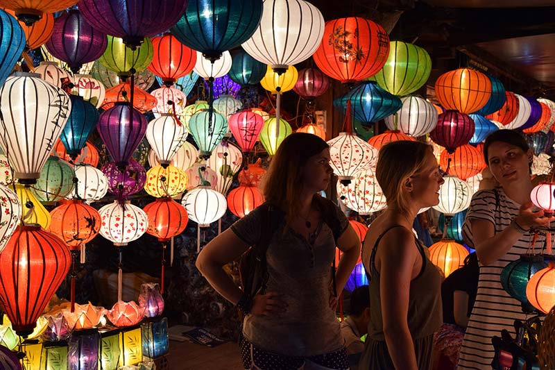 Las linternas de seda en Hoian