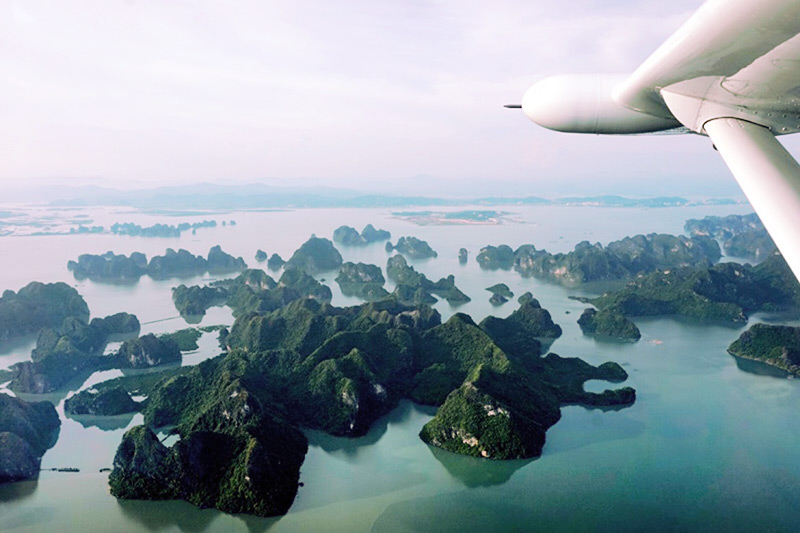 Viajes bahía de Halong desde hidroavión