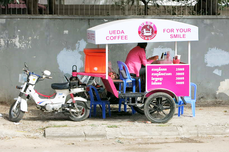 Café com gelos - Descobrir Camboja
