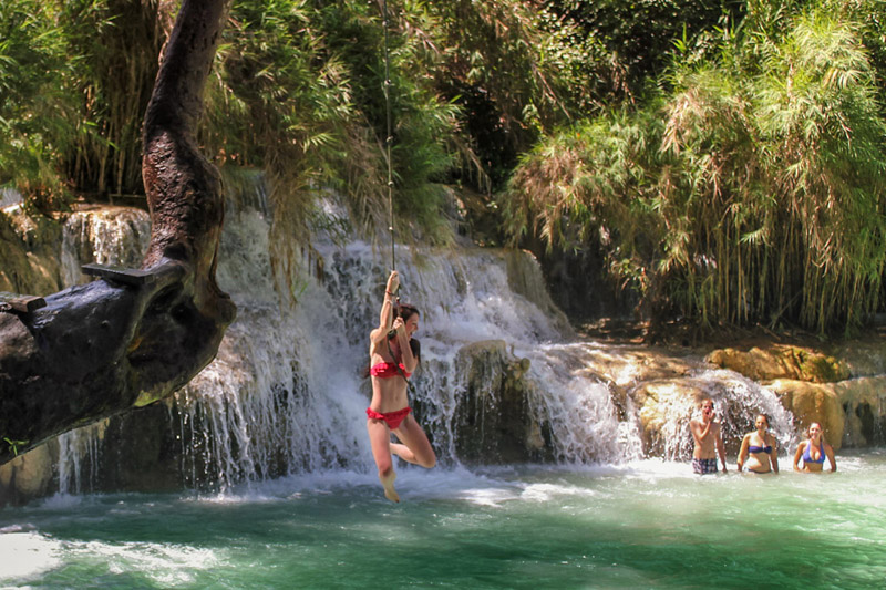 Cachoeira Kuang Si - Visitar Laos