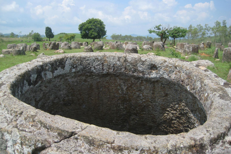 Campo de potes - Viagens para Laos