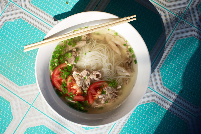 Sopa de macarrão - Férias em Laos