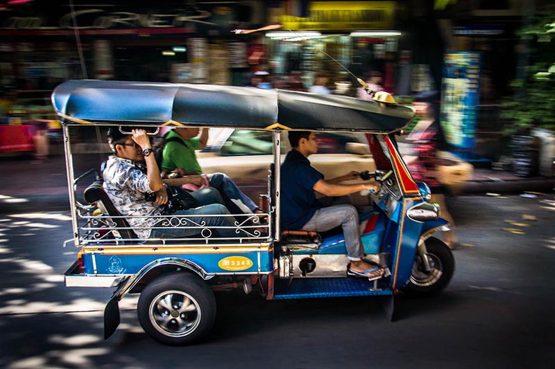 viagens para Tailandia en Tuk Tuk