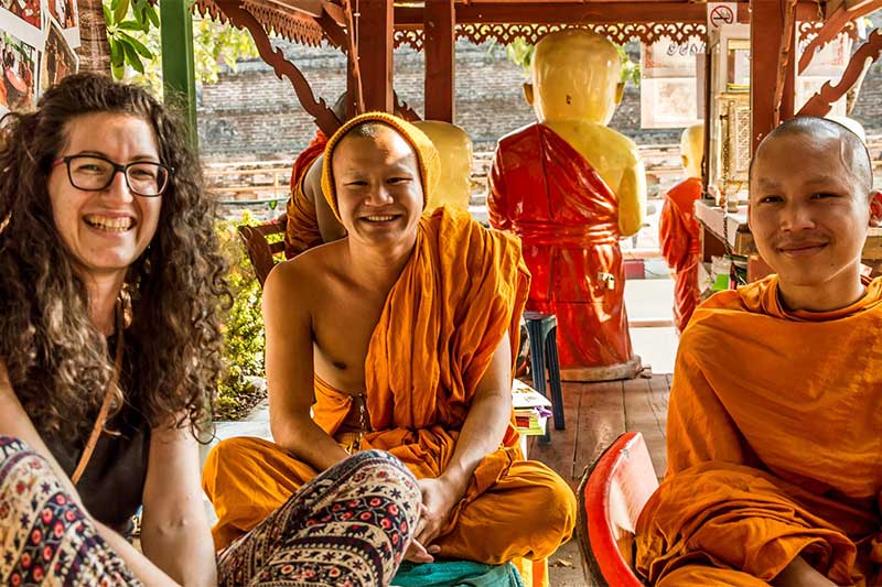 Bate-papo com Monges em Chiang Mai 